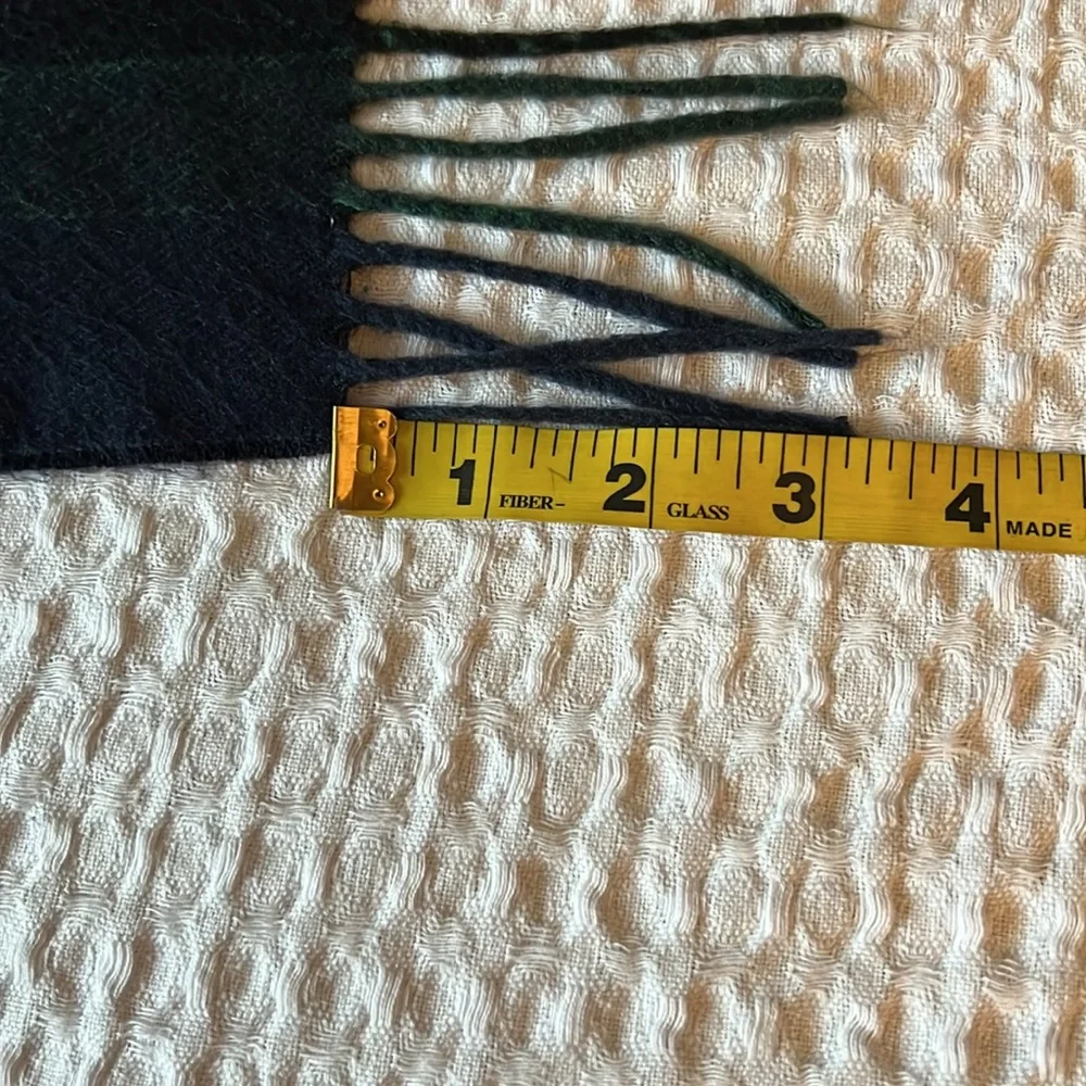 “Cashmaire” Vintage Plaid Fringe Scarf by Christian Dior Monsieur